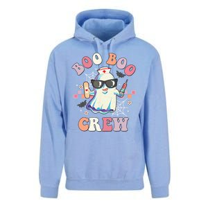 Boo Boo Crew Nurse Halloween Ghost Groovy Retro Matching Gift Unisex Surf Hoodie