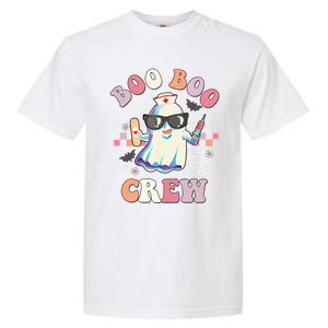 Boo Boo Crew Nurse Halloween Ghost Groovy Retro Matching Gift Garment-Dyed Heavyweight T-Shirt