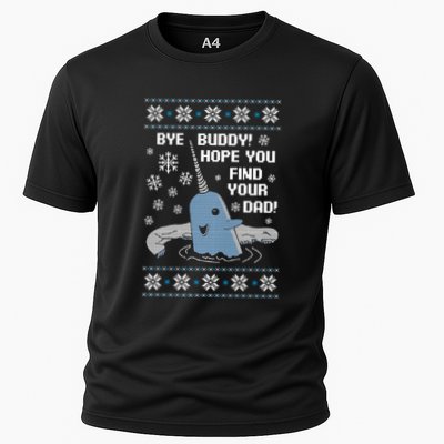 Bye Buddy Christmas  Hope You Find Your Dad Elf Narwhal Performance Shirt
