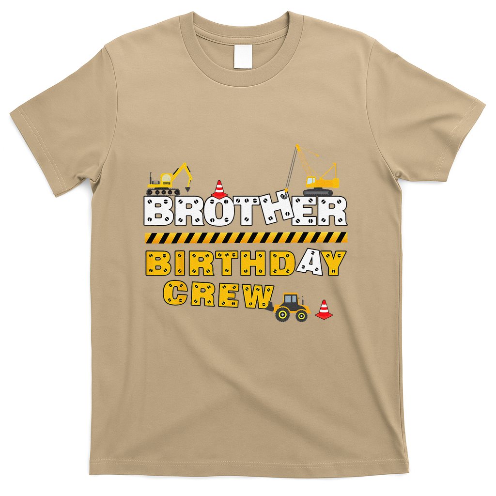 Brother Birthday Crew Construction Family Birthday Party T-Shirt