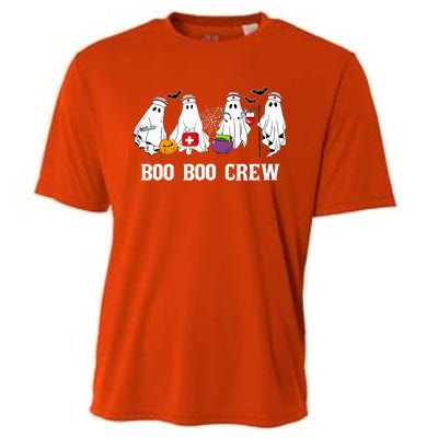 Boo Boo Crew Nurse Funny Ghost Halloween Nursing Cooling Performance Crew T-Shirt