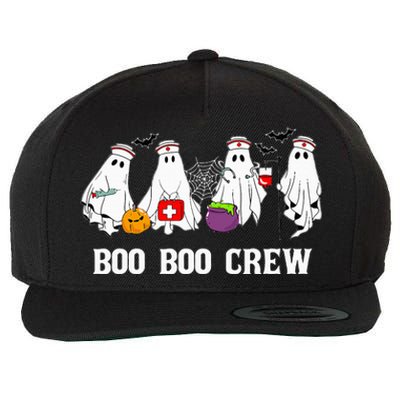 Boo Boo Crew Nurse Funny Ghost Halloween Nursing Wool Snapback Cap