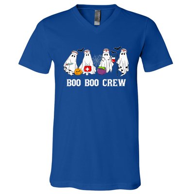 Boo Boo Crew Nurse Funny Ghost Halloween Nursing V-Neck T-Shirt