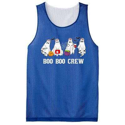 Boo Boo Crew Nurse Funny Ghost Halloween Nursing Mesh Reversible Basketball Jersey Tank