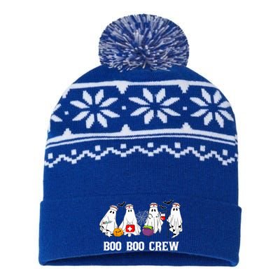 Boo Boo Crew Nurse Funny Ghost Halloween Nursing USA-Made Snowflake Beanie