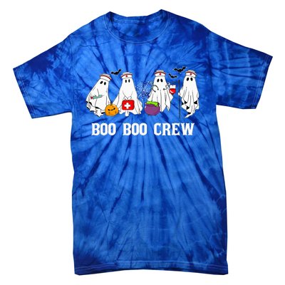 Boo Boo Crew Nurse Funny Ghost Halloween Nursing Tie-Dye T-Shirt