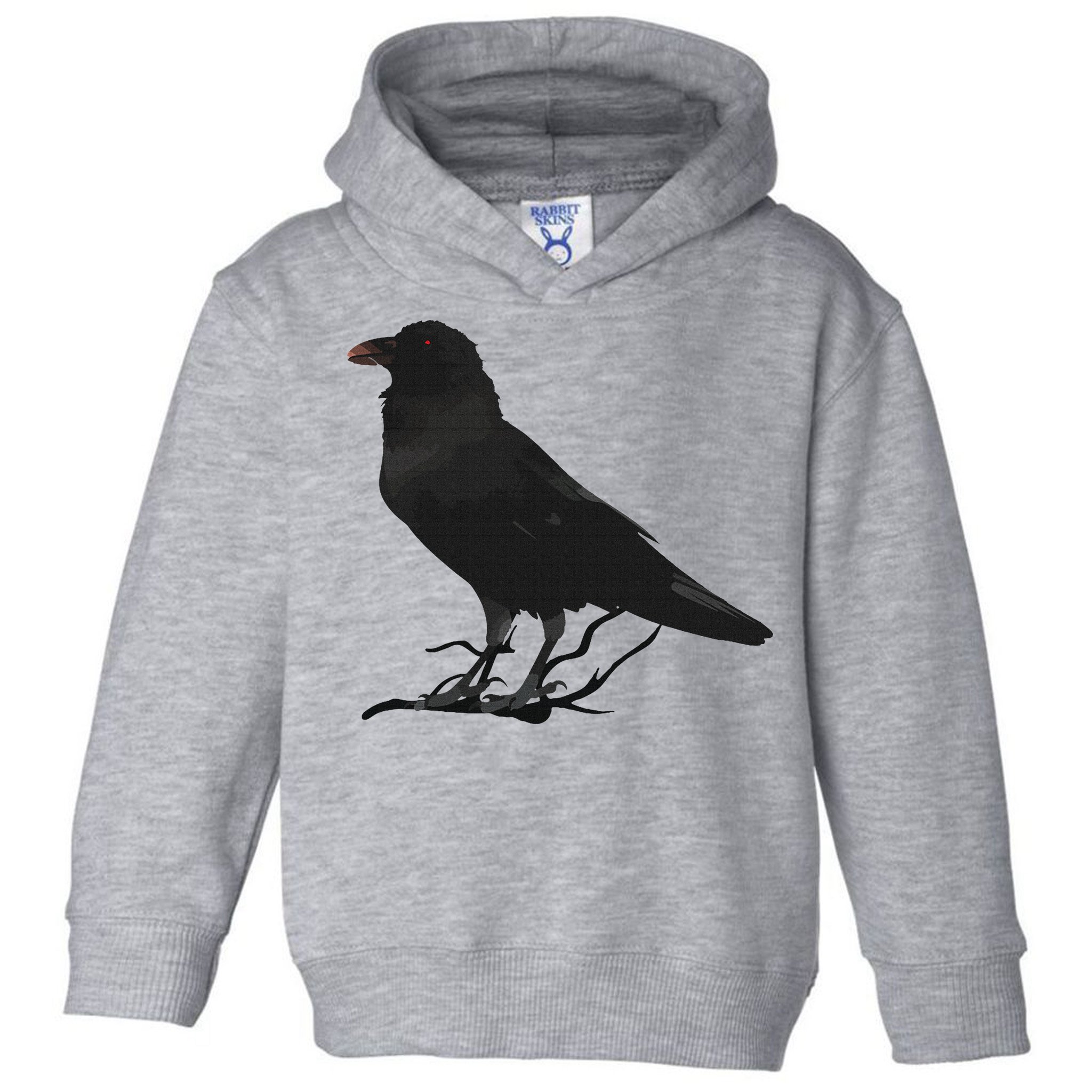 Beautiful Black Crow Raven Bird Silhouette Toddler Hoodie