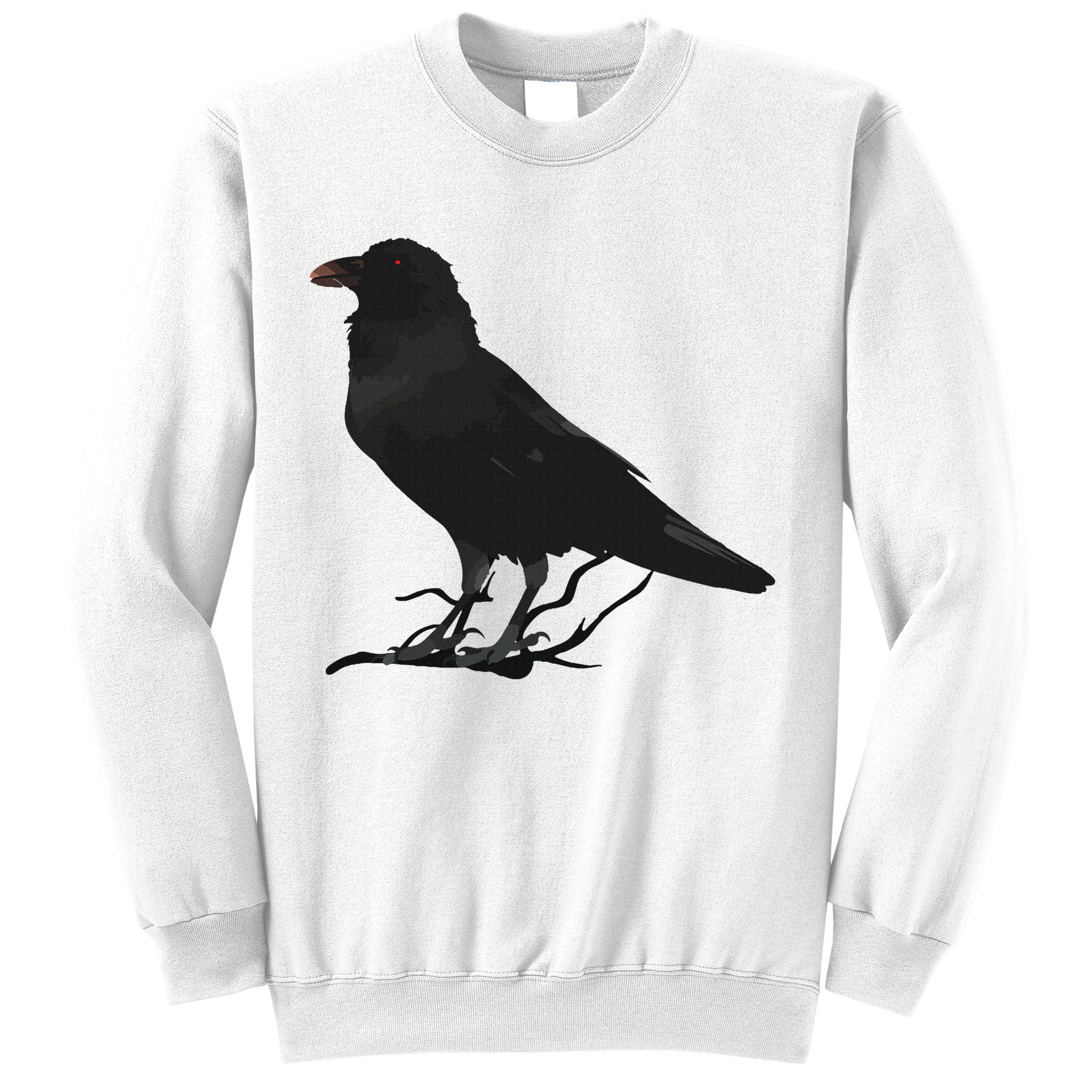 Beautiful Black Crow Raven Bird Silhouette Sweatshirt