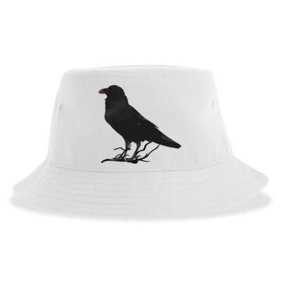 Beautiful Black Crow Raven Bird Silhouette Sustainable Bucket Hat