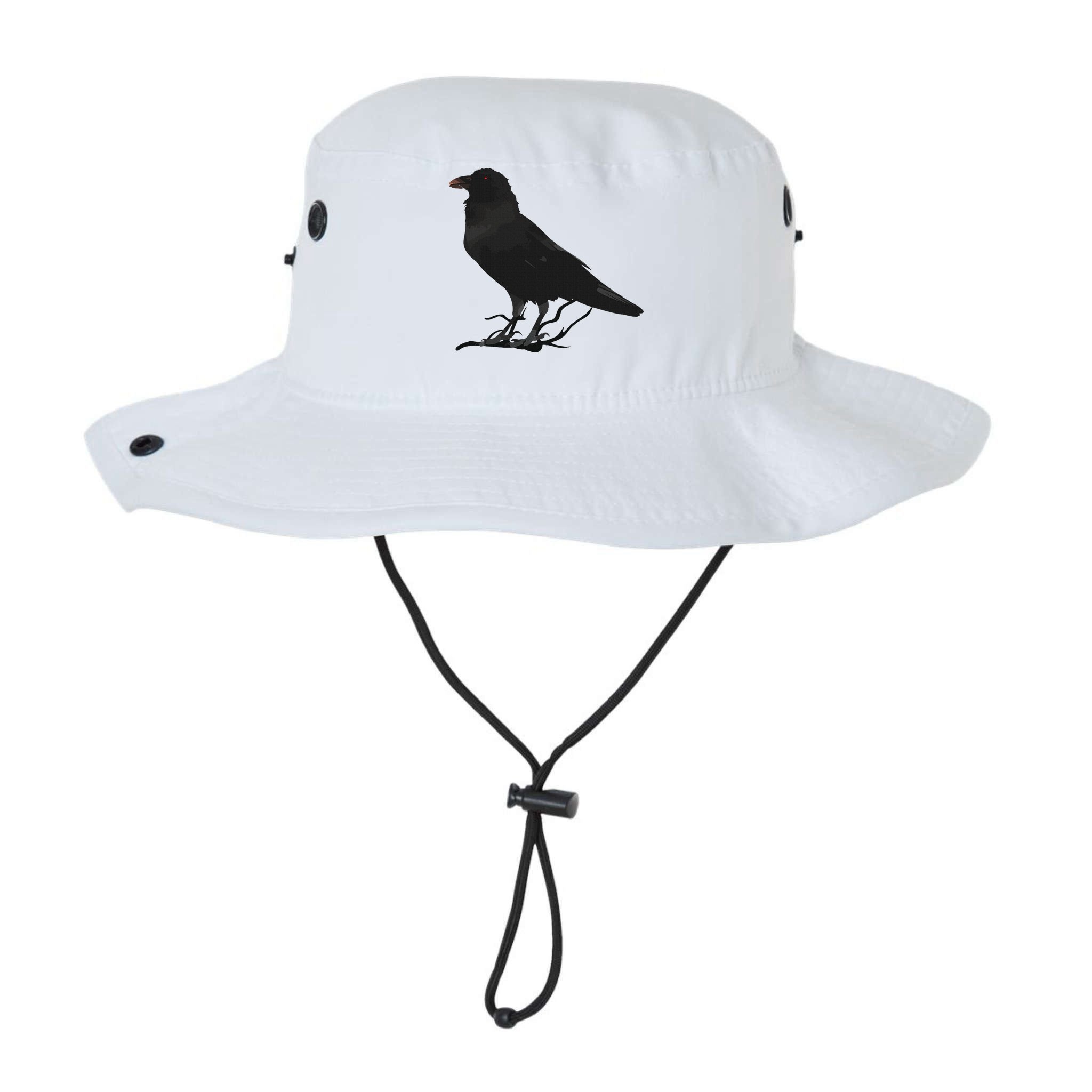 Beautiful Black Crow Raven Bird Silhouette Bucket Hat
