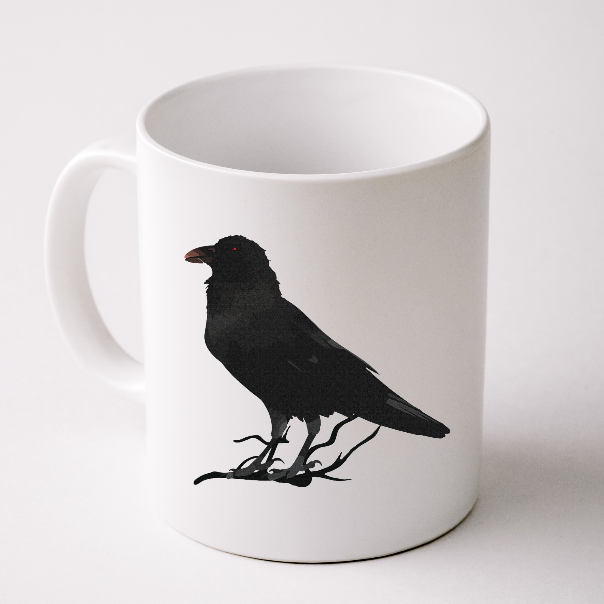 Beautiful Black Crow Raven Bird Silhouette Mug