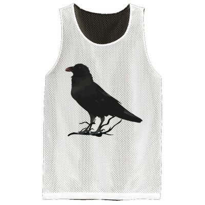 Beautiful Black Crow Raven Bird Silhouette Mesh Reversible Basketball Jersey Tank