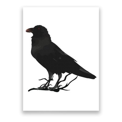 Beautiful Black Crow Raven Bird Silhouette Poster