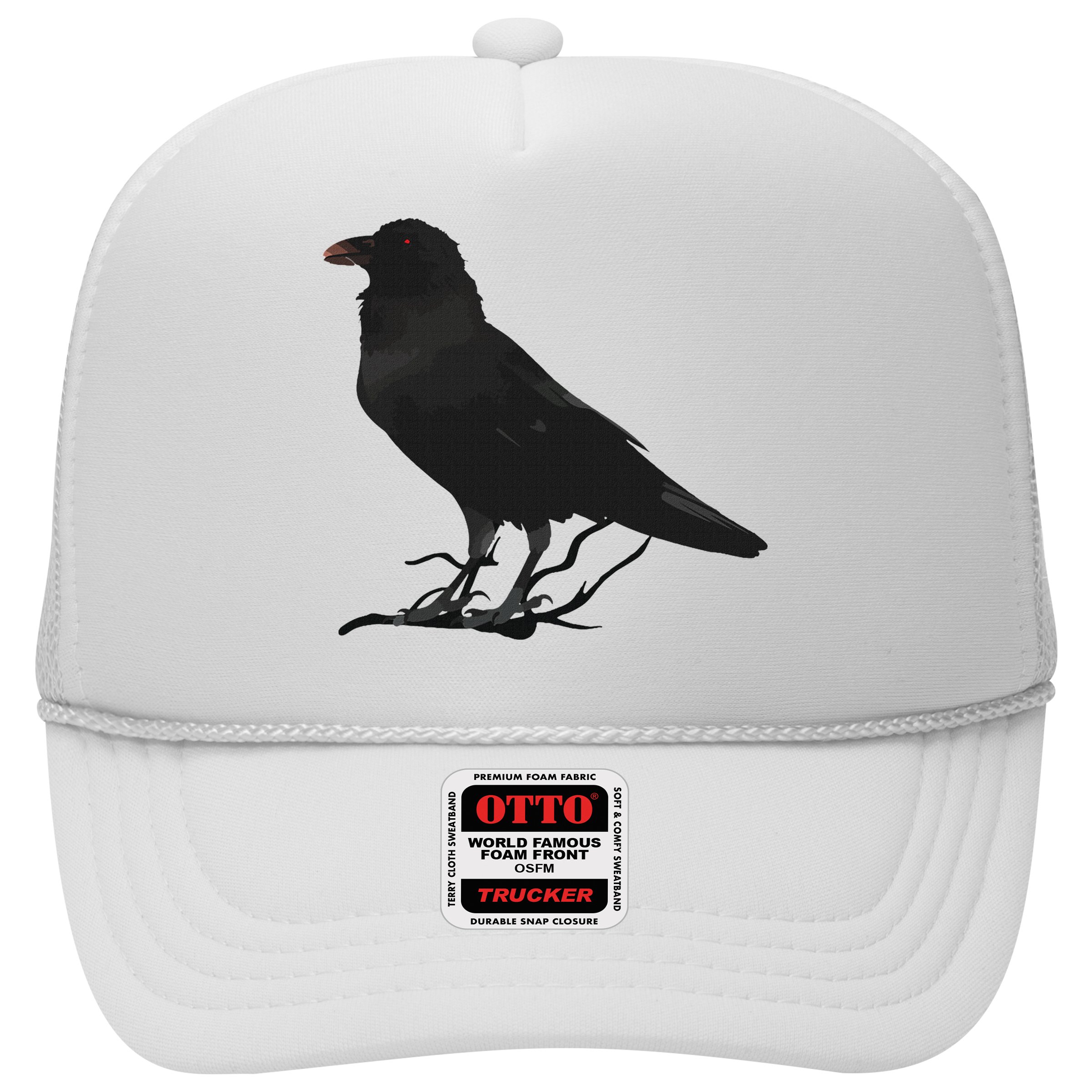 Beautiful Black Crow Raven Bird Silhouette Hat