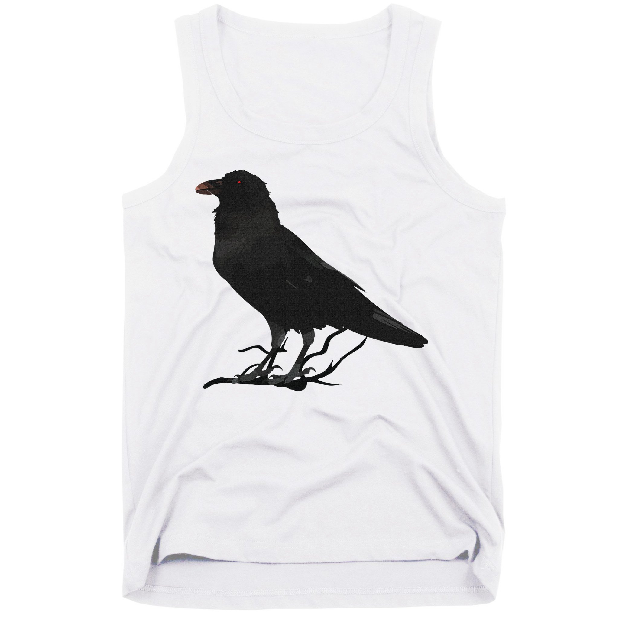 Beautiful Black Crow Raven Bird Silhouette Tank Top