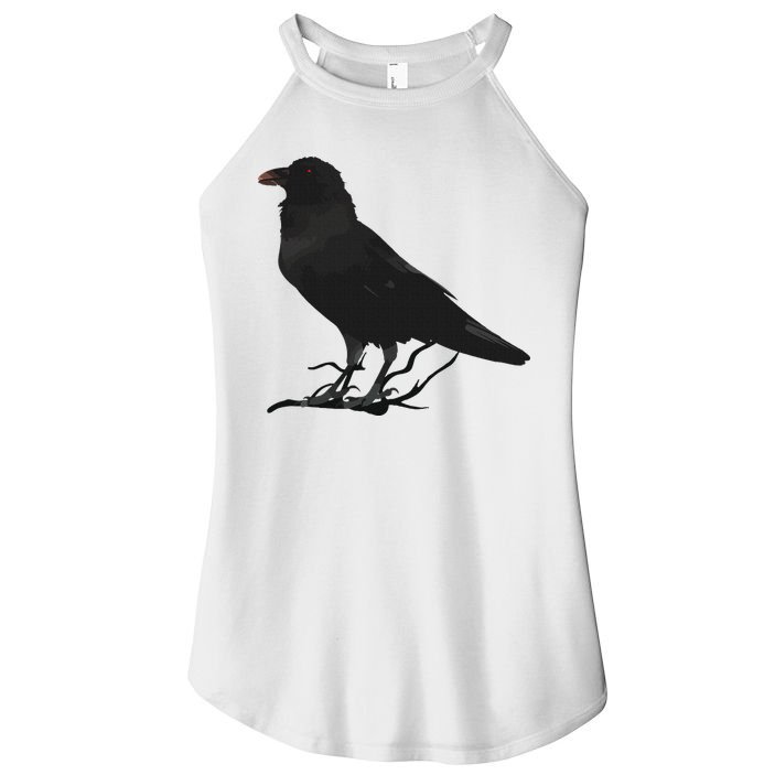 Beautiful Black Crow Raven Bird Silhouette Women's Perfect Tri Rocker Tank