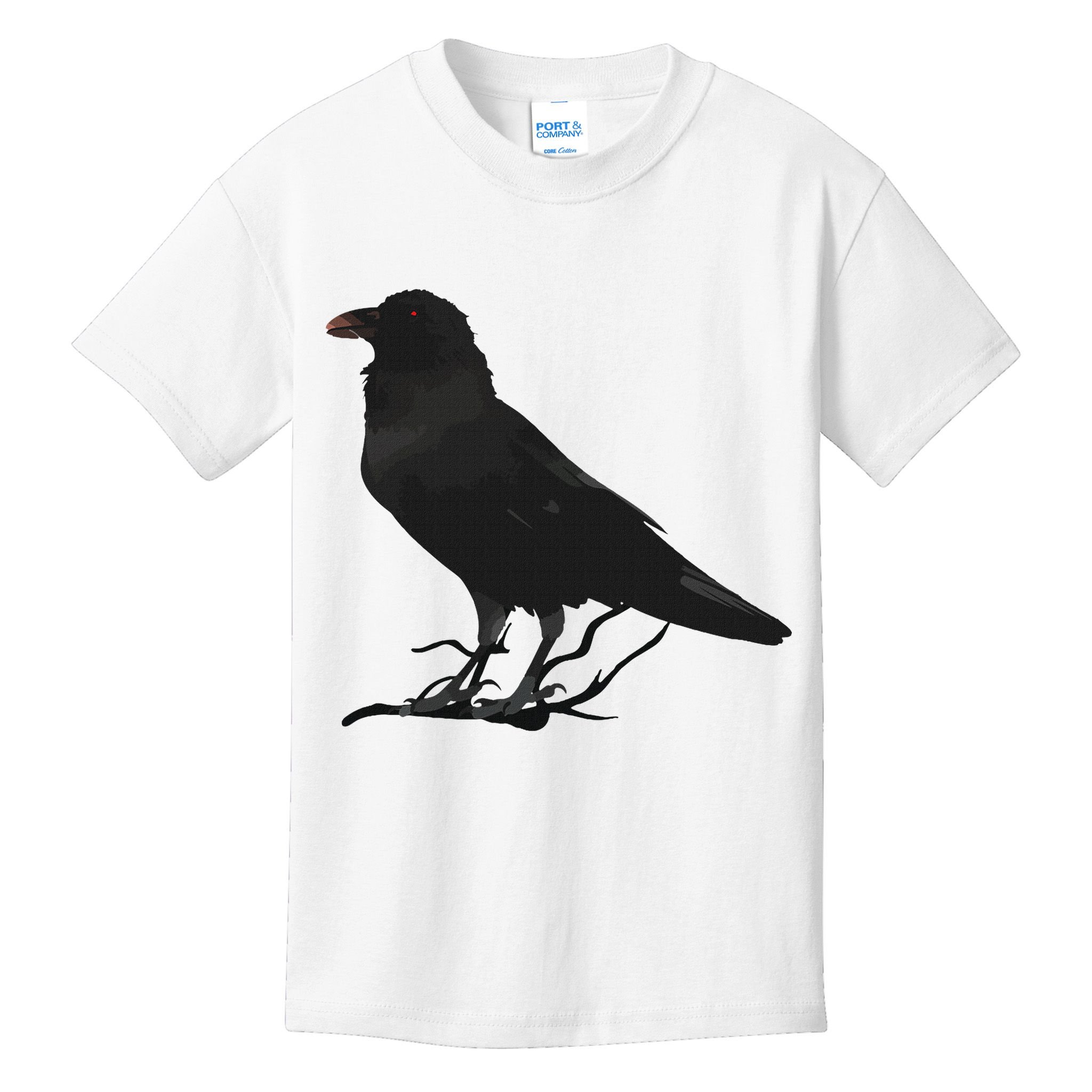 Beautiful Black Crow Raven Bird Silhouette Kids T-Shirt