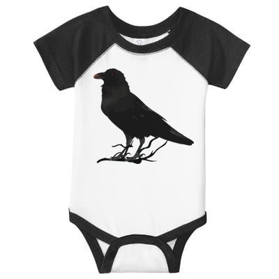 Beautiful Black Crow Raven Bird Silhouette Infant Baby Jersey Bodysuit