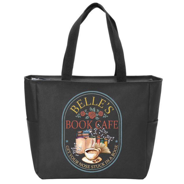 BelleS Book Cafe Bellebook Shop Zip Tote Bag