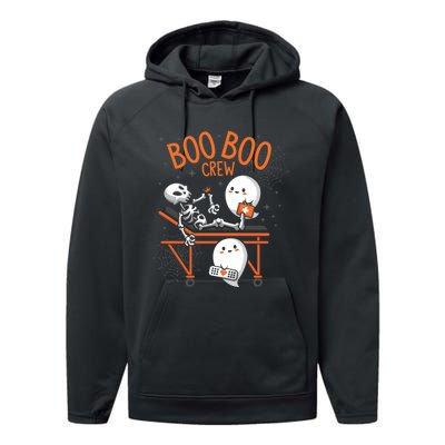 Boo Boo Crew Ghost Doctor Paramedic EMT Nurse Halloween Performance Fleece Hoodie