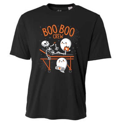 Boo Boo Crew Ghost Doctor Paramedic EMT Nurse Halloween Cooling Performance Crew T-Shirt