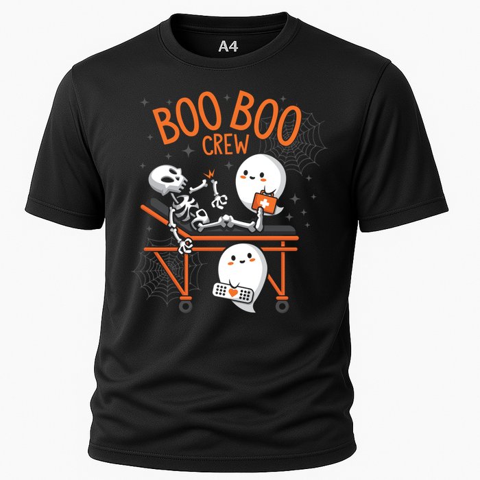 Boo Boo Crew Ghost Doctor Paramedic EMT Nurse Halloween Cooling Performance Crew T-Shirt