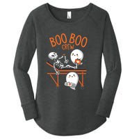 Boo Boo Crew Ghost Doctor Paramedic EMT Nurse Halloween Women's Perfect Tri Tunic Long Sleeve Shirt