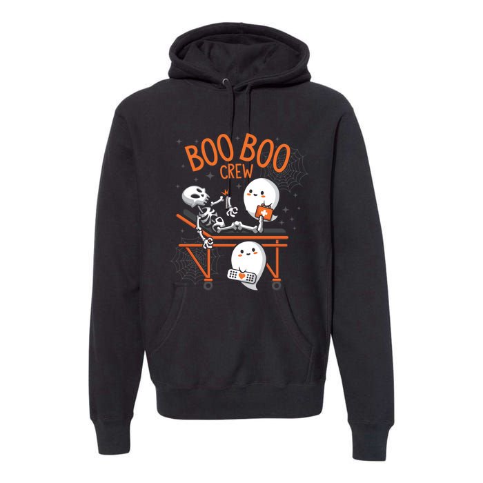 Boo Boo Crew Ghost Doctor Paramedic EMT Nurse Halloween Premium Hoodie