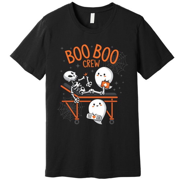 Boo Boo Crew Ghost Doctor Paramedic EMT Nurse Halloween Premium T-Shirt