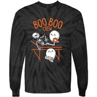 Boo Boo Crew Ghost Doctor Paramedic EMT Nurse Halloween Tie-Dye Long Sleeve Shirt