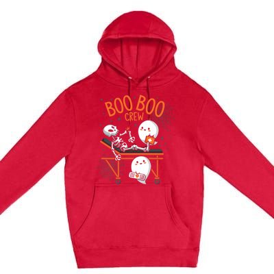 Boo Boo Crew Ghost Doctor Paramedic EMT Nurse Halloween Premium Pullover Hoodie