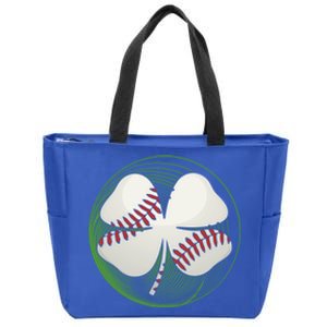 Baseball Ball Clover Shamrock Ireland Saint Patrick Day Meaningful Gift Zip Tote Bag