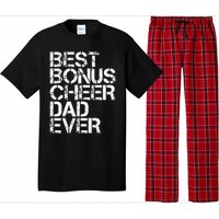 Best Bonus Cheer Dad Ever Cheerleading Stepdad Vintage Retro Pajama Set