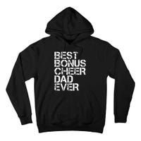 Best Bonus Cheer Dad Ever Cheerleading Stepdad Vintage Retro Tall Hoodie