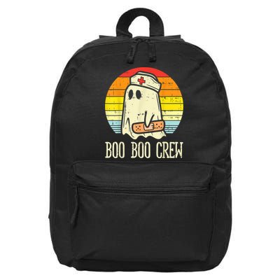 Boo Boo Crew Nurse Halloween Shirt For Nurses RN Ghost Women 16 in Basic Backpack