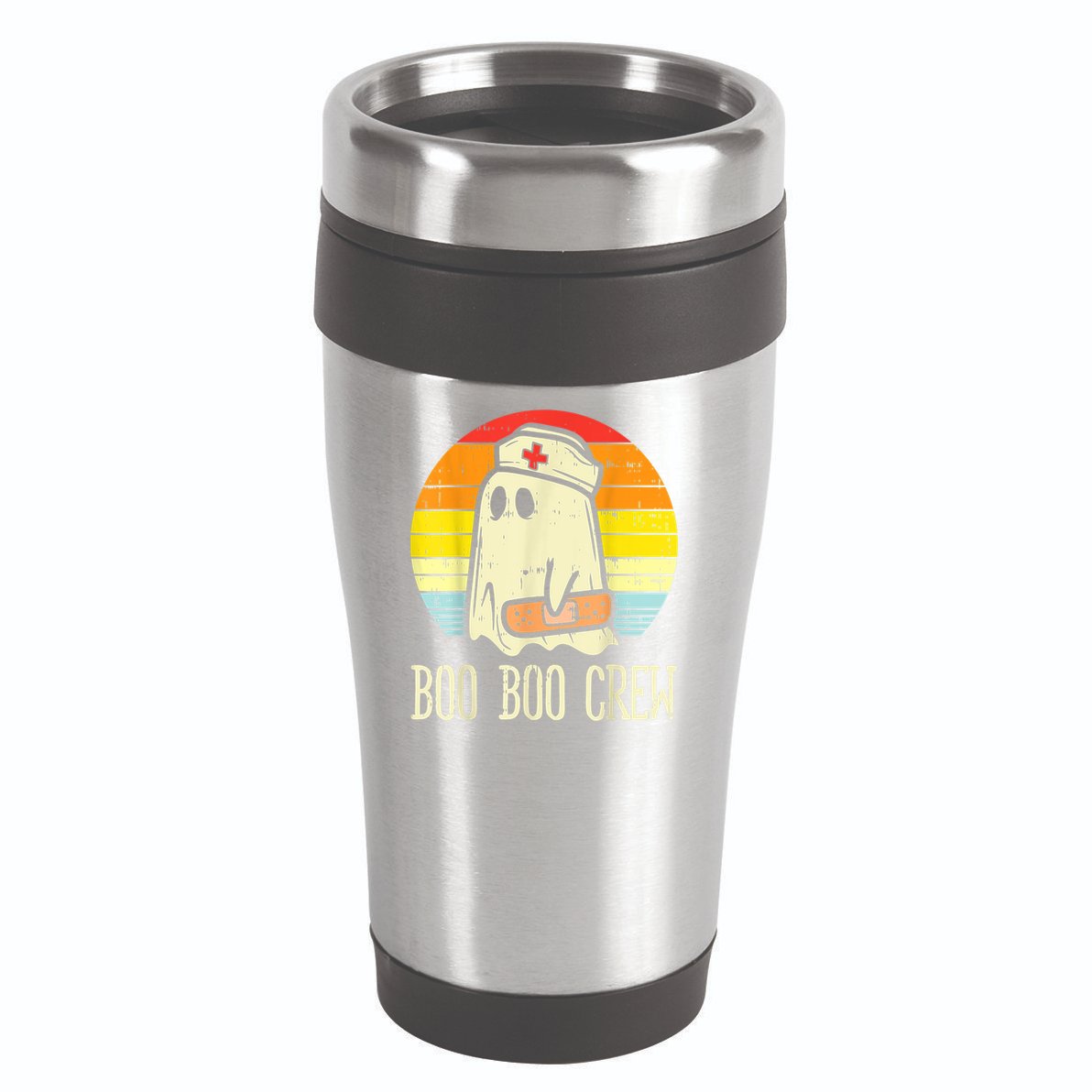 Boo Boo Crew Nurse Halloween Shirt For Nurses RN Ghost Women 16oz Travel Tumbler