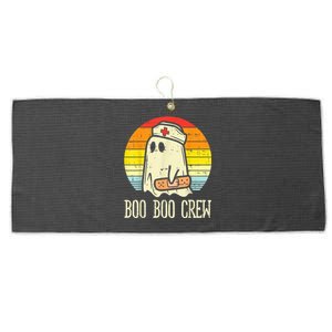 Boo Boo Crew Nurse Halloween Shirt For Nurses RN Ghost Women Large Microfiber Waffle Golf Towel