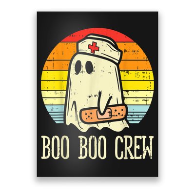 Boo Boo Crew Nurse Halloween Shirt For Nurses RN Ghost Women Poster
