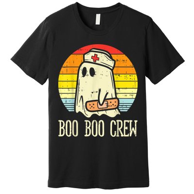 Boo Boo Crew Nurse Halloween Shirt For Nurses RN Ghost Women Premium T-Shirt