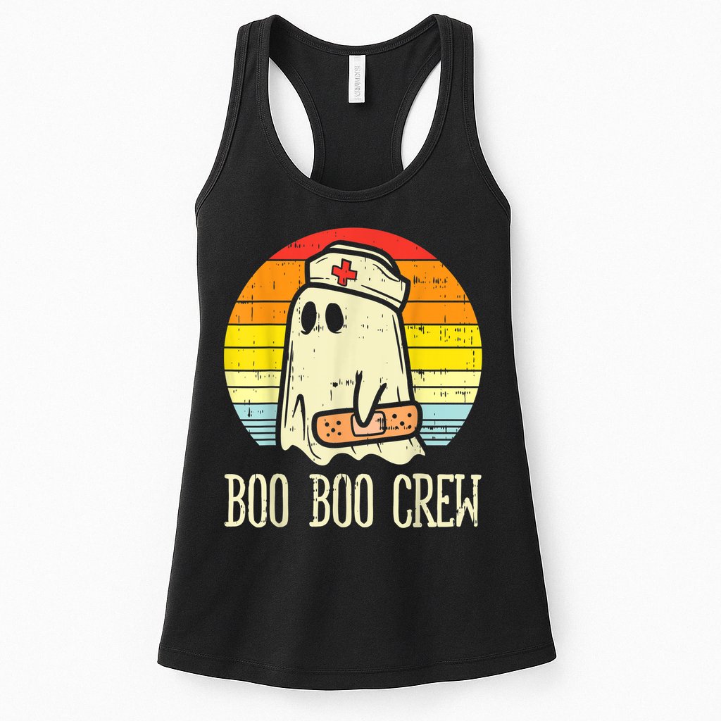 Boo Boo Crew Nurse Halloween Shirt For Nurses RN Ghost Women Womens Tank Top