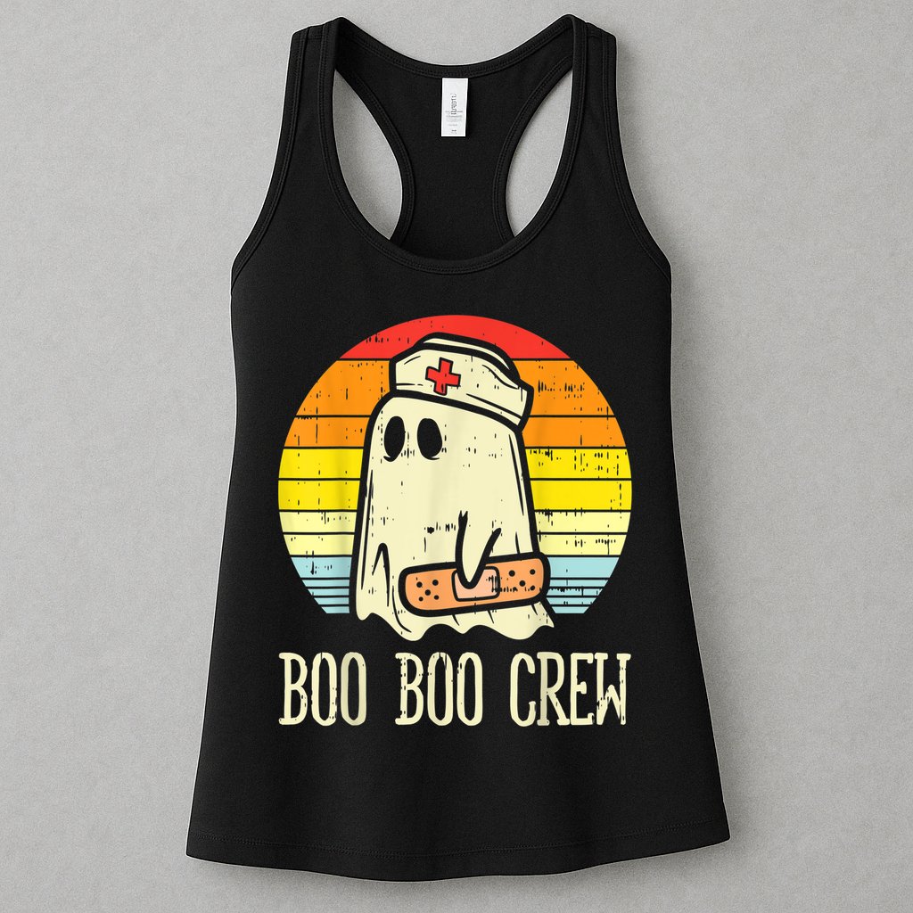 Boo Boo Crew Nurse Halloween Shirt For Nurses RN Ghost Women Womens Tank Top