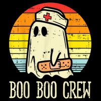 Boo Boo Crew Nurse Halloween Shirt For Nurses RN Ghost Women Baby Bodysuit