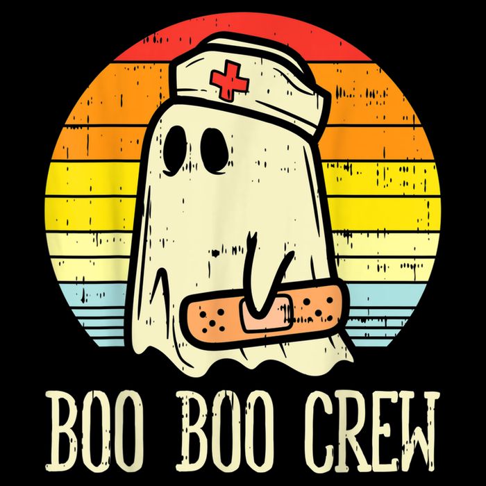 Boo Boo Crew Nurse Halloween Shirt For Nurses RN Ghost Women Baby Bodysuit