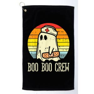 Boo Boo Crew Nurse Halloween Shirt For Nurses RN Ghost Women Platinum Collection Golf Towel