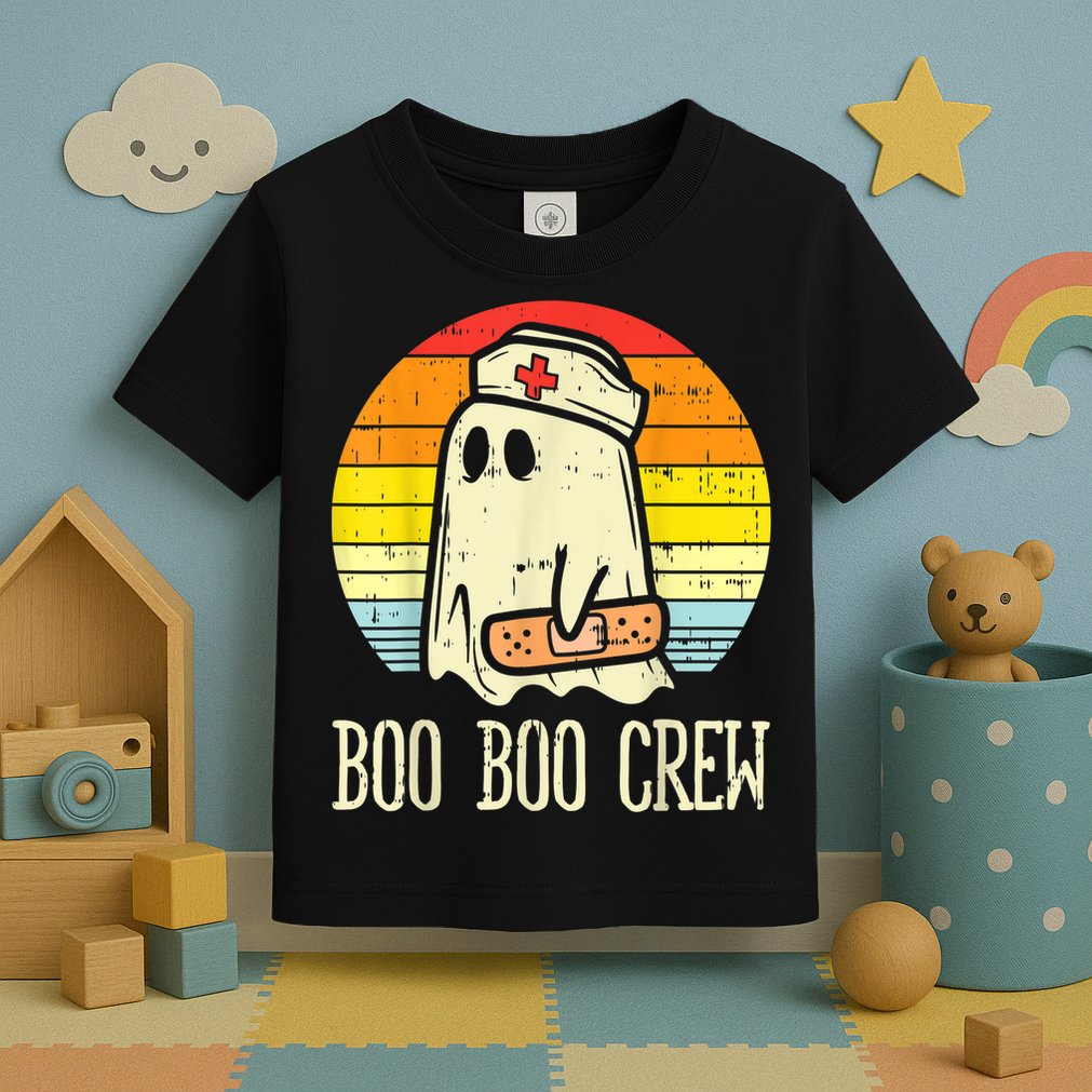 Boo Boo Crew Nurse Halloween Shirt For Nurses RN Ghost Women Toddler T-Shirt