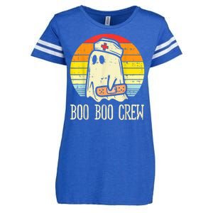 Boo Boo Crew Nurse Halloween Shirt For Nurses RN Ghost Women Enza Ladies Jersey Football T-Shirt