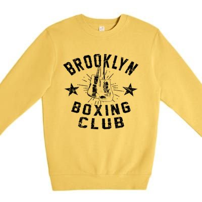 Brooklyn Boxing Club Vintage Distressed Boxing Funny Gift Premium Crewneck Sweatshirt