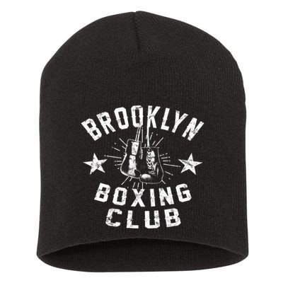 Brooklyn Boxing Club Vintage Distressed Boxing Funny Gift Short Acrylic Beanie