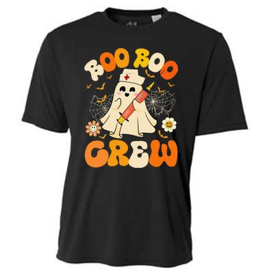 Boo Boo Crew Funny Ghost Nurse Retro Halloween Nursing Gift Cooling Performance Crew T-Shirt