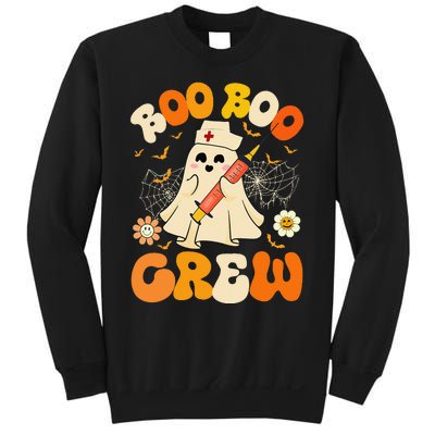 Boo Boo Crew Funny Ghost Nurse Retro Halloween Nursing Gift Sweatshirt